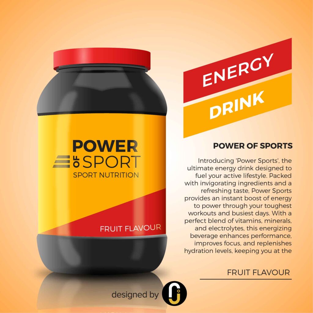 Energy drink package designing product