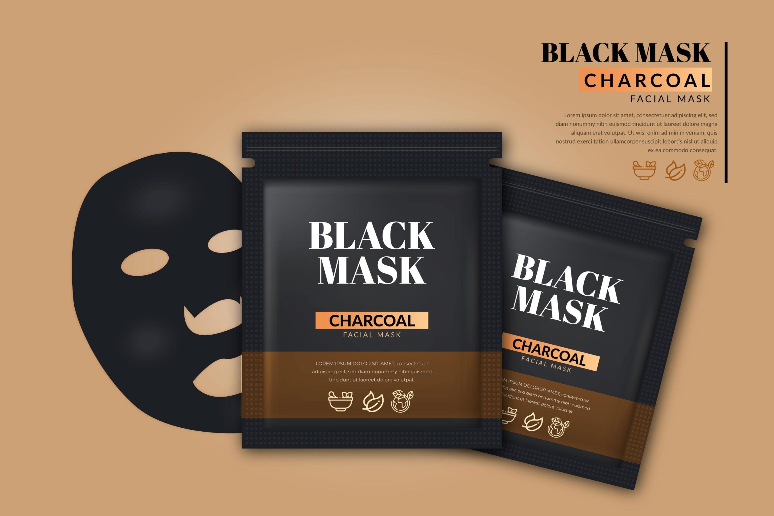 Black Mask package designing product