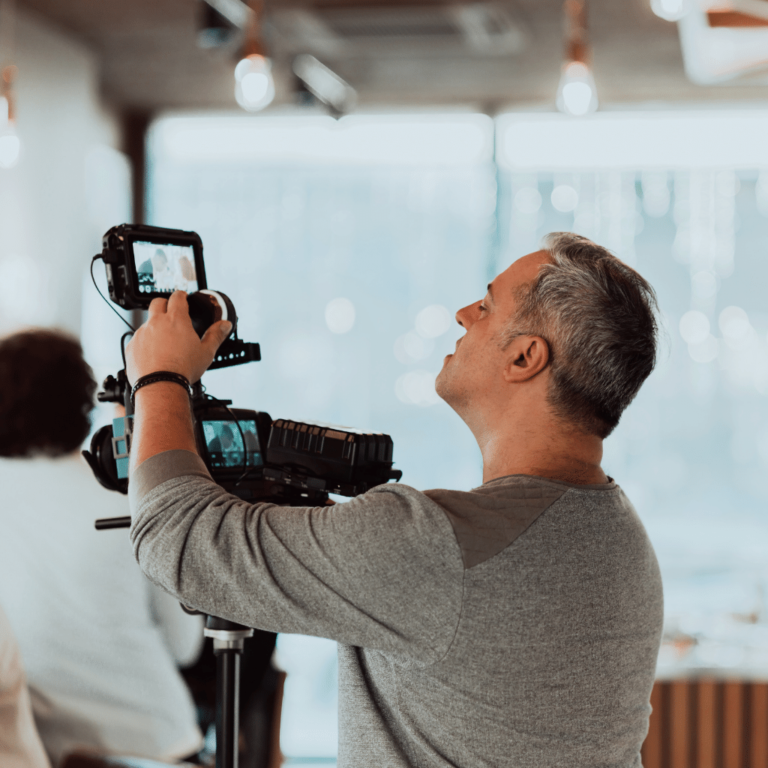 Man using a camera